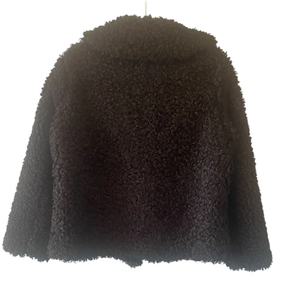 - Michael Kors coat L black Faux Fur Teddy NWT Jacket $325 - Picture 3 of 11